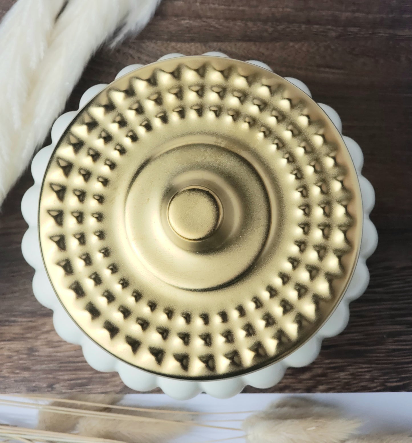 18 ounce teal, cream, and orange pumpkin candles