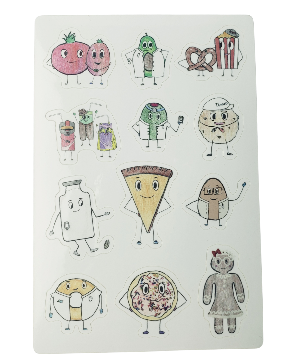 "Not Your Average Food Pyramid" Sticker Sheet Set