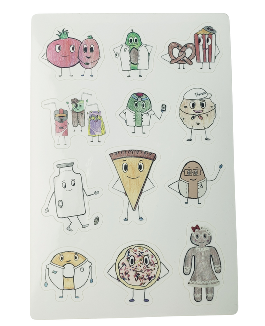"Not Your Average Food Pyramid" Sticker Sheet Set
